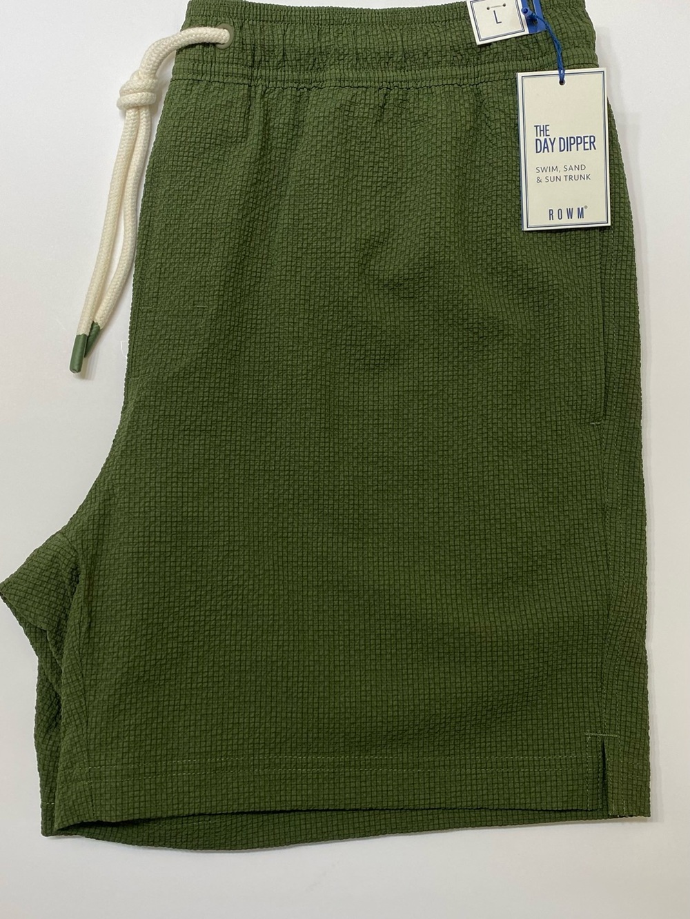 The Day Dipper Men's Olive Green Swim Trunk by ROWM